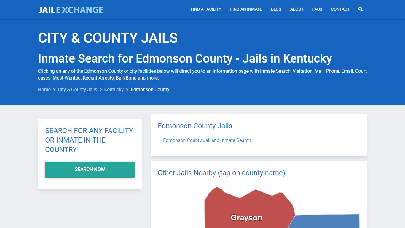 Inmate Search for Edmonson County | Jails in Kentucky - Jail Exchange